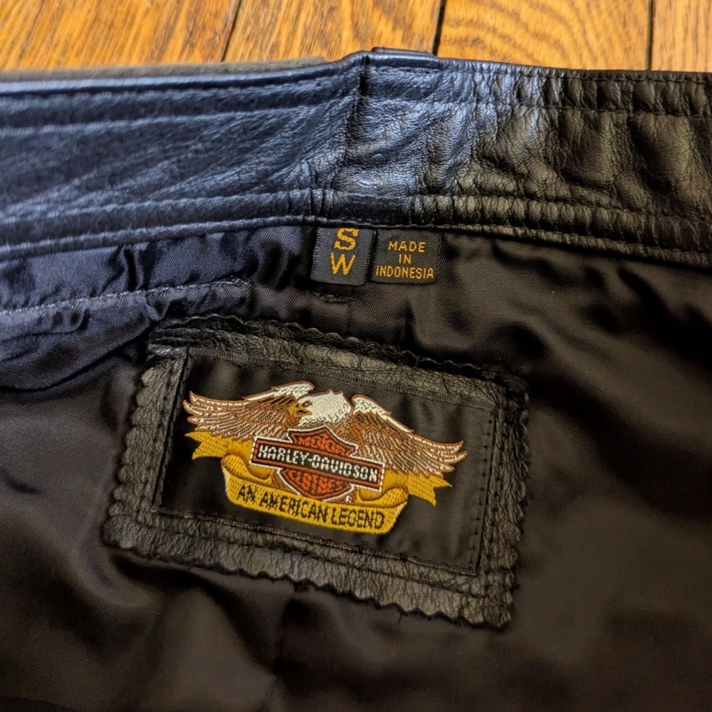 Vintage 90's Harley Davidson Leather Skirt - Picture 5 of 6